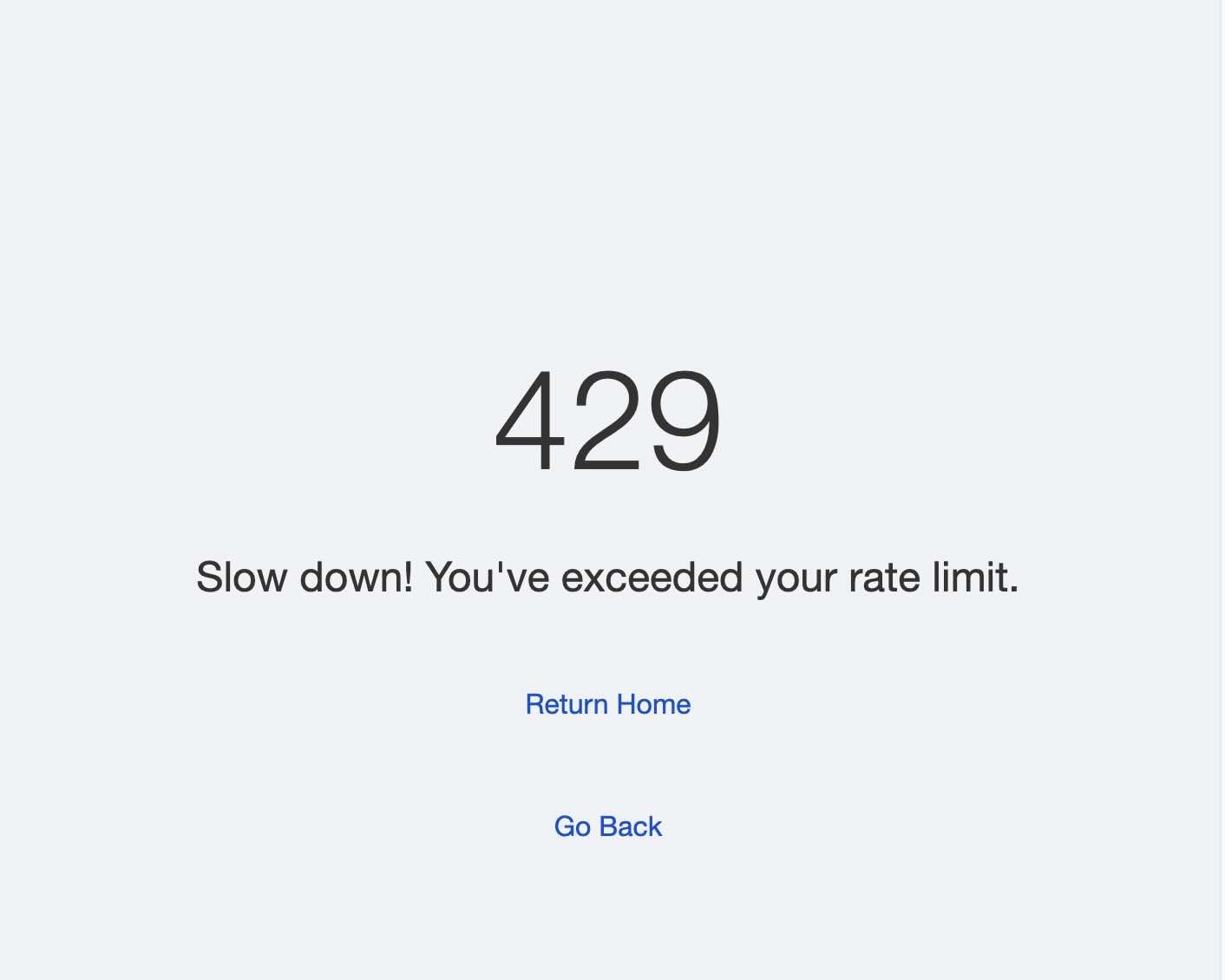 Built-in error page